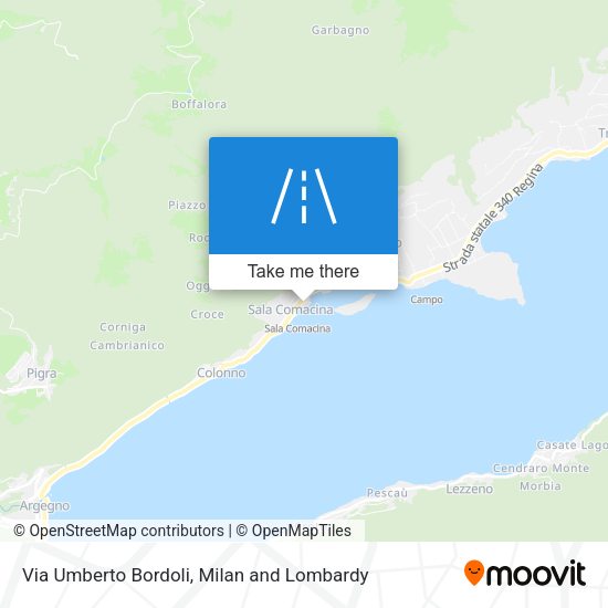 Via Umberto Bordoli map