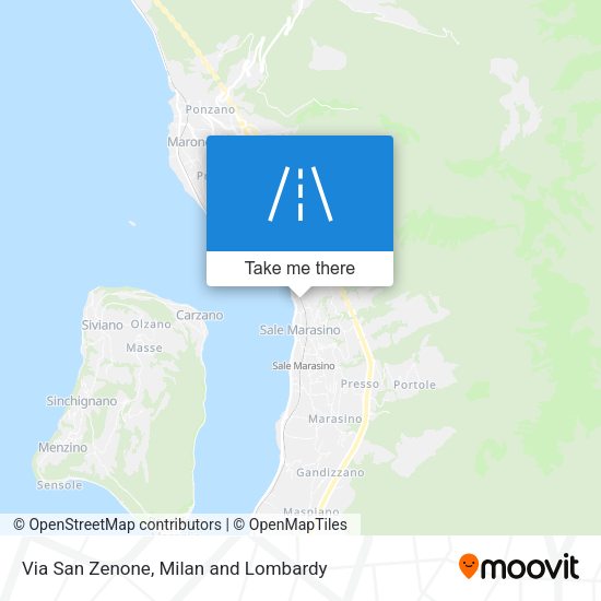 Via San Zenone map