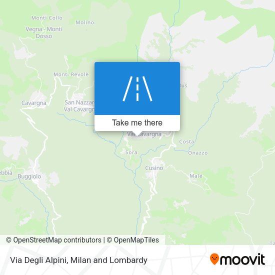 Via Degli Alpini map