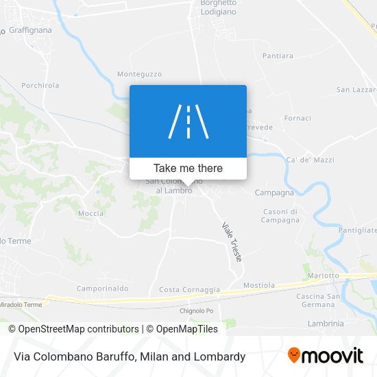 Via Colombano Baruffo map