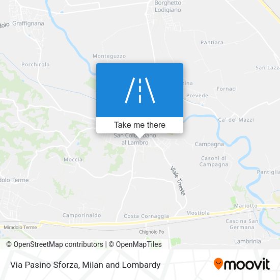 Via Pasino Sforza map