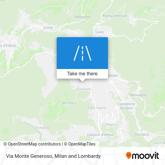 Via Monte Generoso map