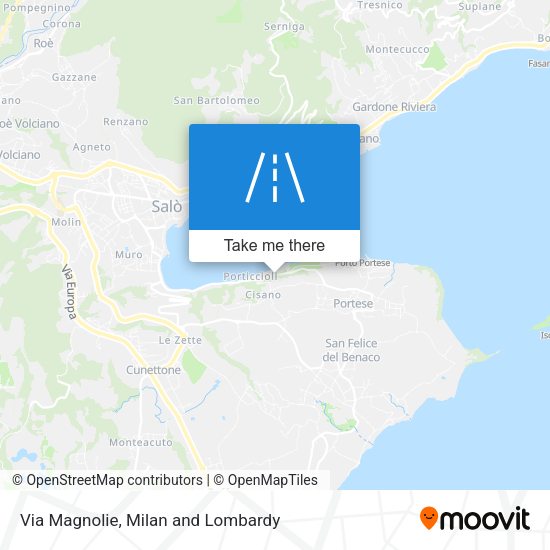 Via Magnolie map