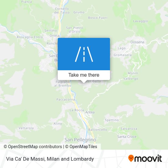 Via Ca' De Massi map