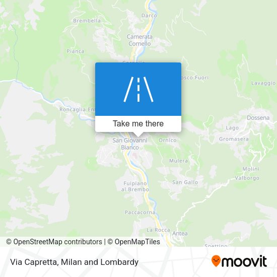 Via Capretta map