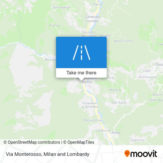 Via Monterosso map