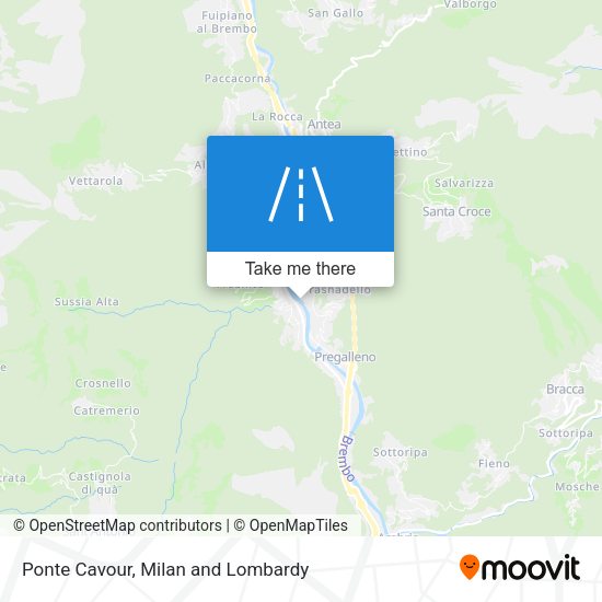 Ponte Cavour map