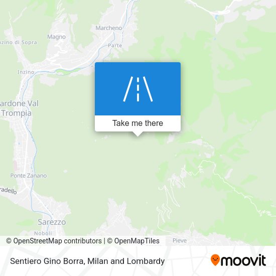 Sentiero Gino Borra map