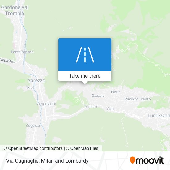 Via Cagnaghe map