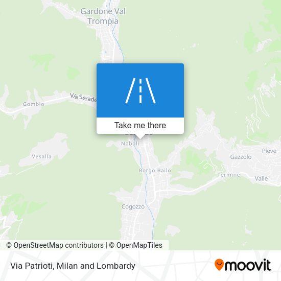 Via Patrioti map