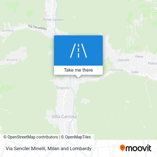 Via Sencler Minelli map