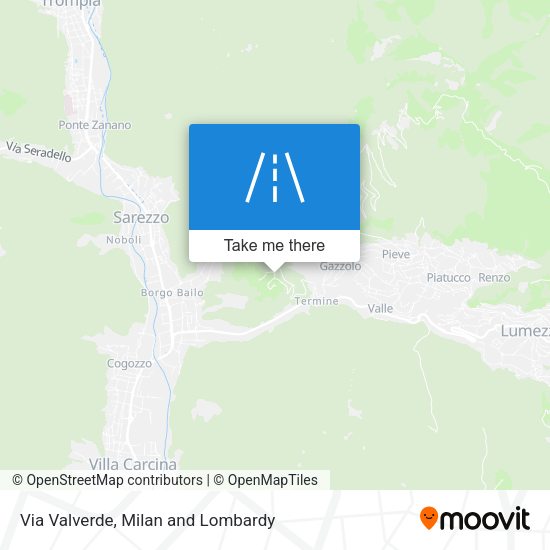 Via Valverde map