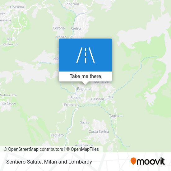 Sentiero Salute map