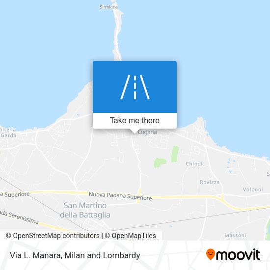 Via L. Manara map