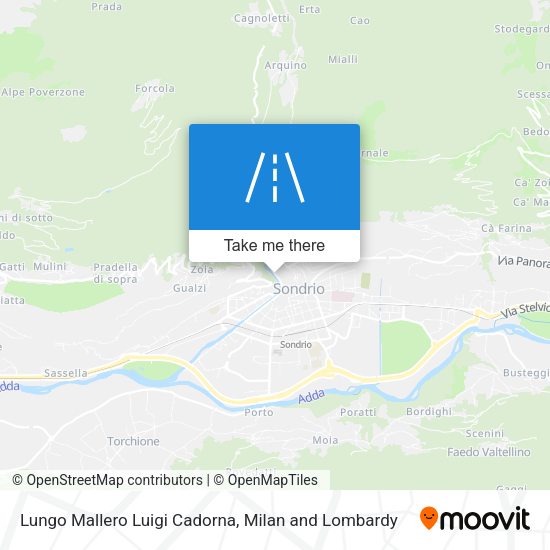 Lungo Mallero Luigi Cadorna map