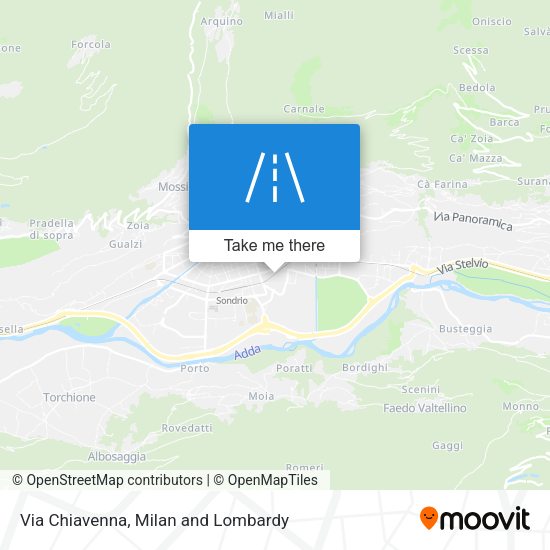 Via Chiavenna map