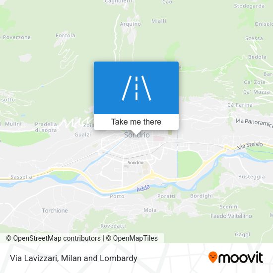 Via Lavizzari map