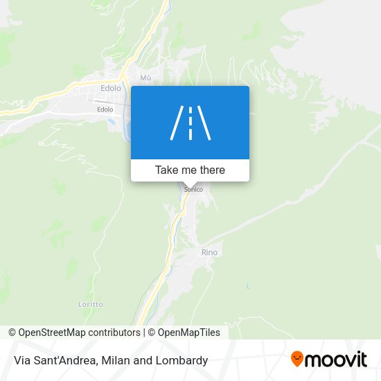 Via Sant'Andrea map