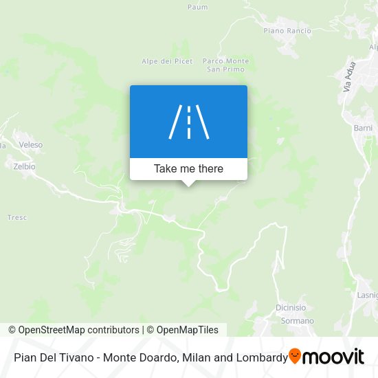 Pian Del Tivano - Monte Doardo map