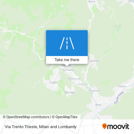 Via Trento Trieste map