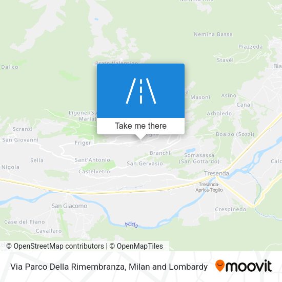 Via Parco Della Rimembranza map
