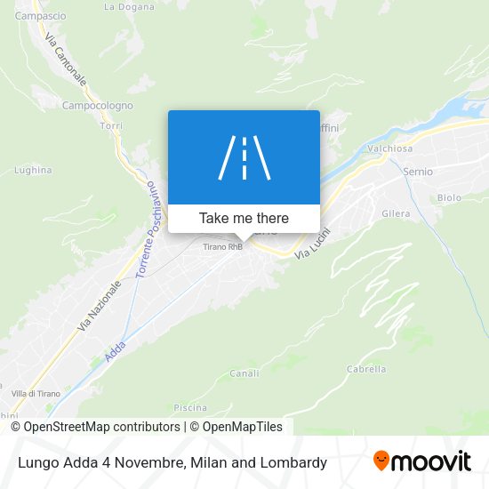 Lungo Adda 4 Novembre map