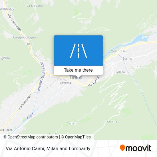 Via Antonio Caimi map