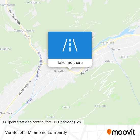 Via Bellotti map