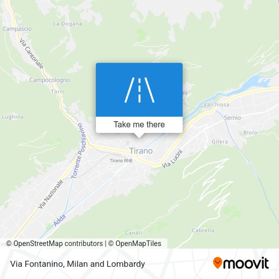 Via Fontanino map