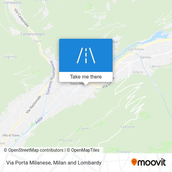 Via Porta Milanese map