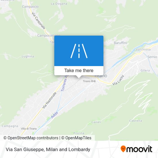 Via San Giuseppe map