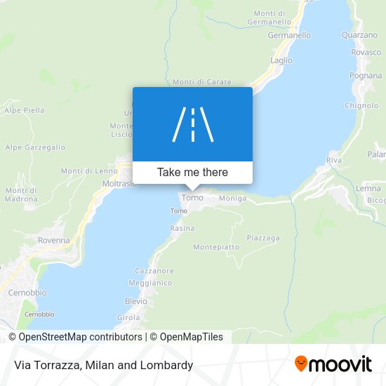 Via Torrazza map