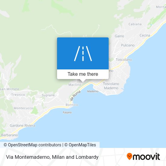 Via Montemaderno map
