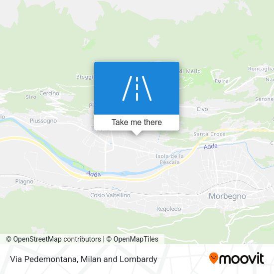 Via Pedemontana map