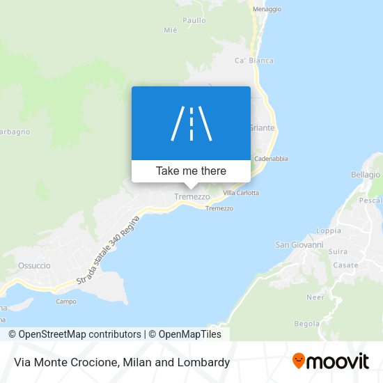 Via Monte Crocione map