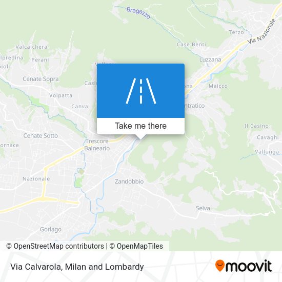 Via Calvarola map
