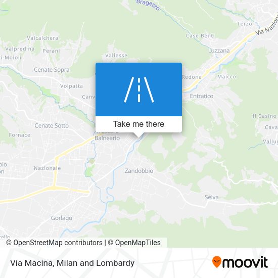 Via Macina map