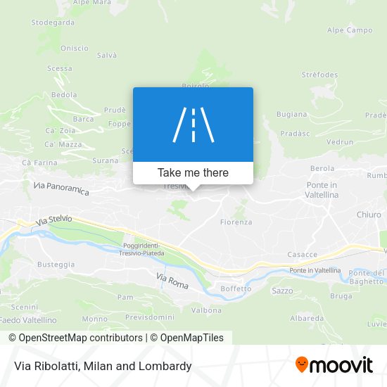 Via Ribolatti map