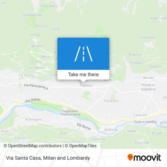 Via Santa Casa map