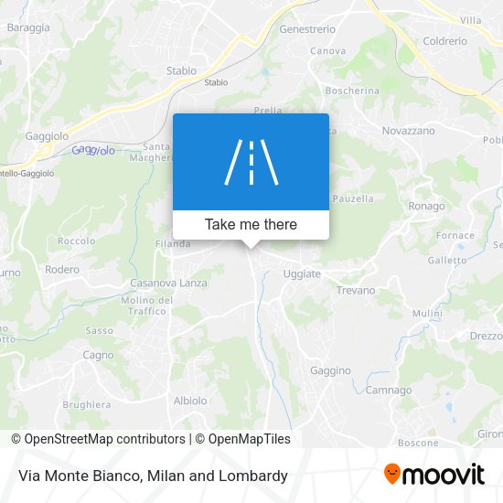 Via Monte Bianco map