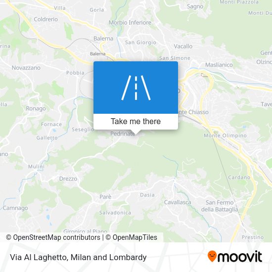 Via Al Laghetto map