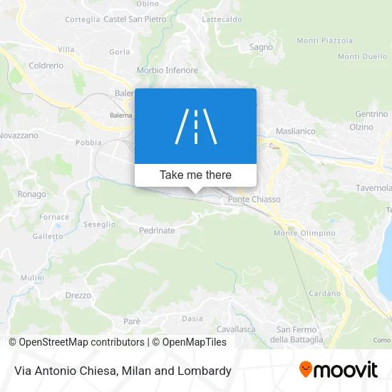 Via Antonio Chiesa map
