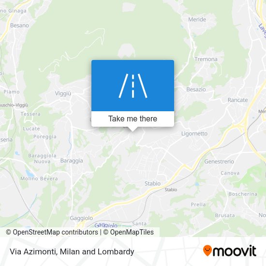 Via Azimonti map