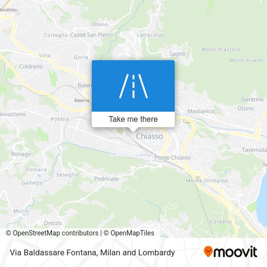 Via Baldassare Fontana map