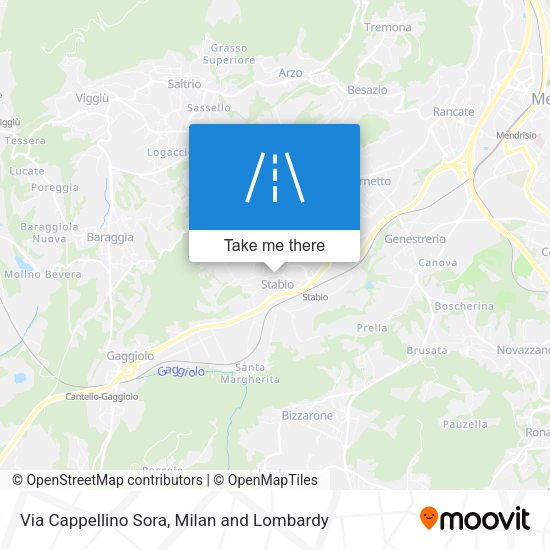 Via Cappellino Sora map
