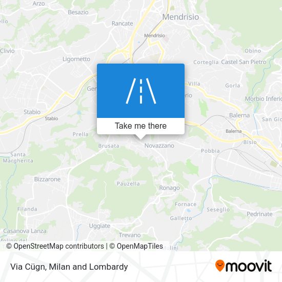 Via Cügn map