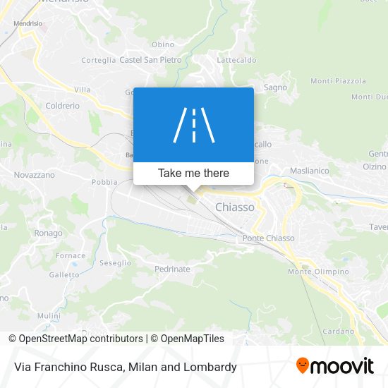Via Franchino Rusca map
