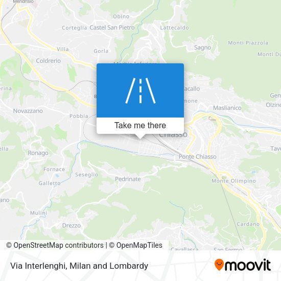 Via Interlenghi map