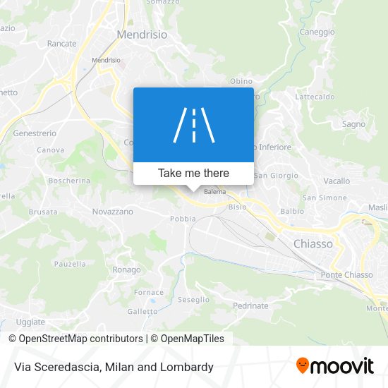 Via Sceredascia map