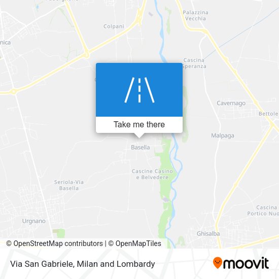 Via San Gabriele map